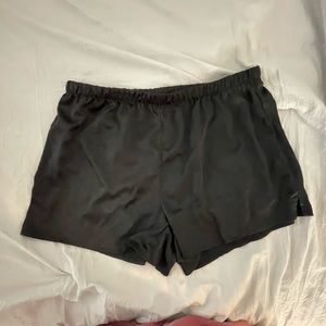 Black silk shorts